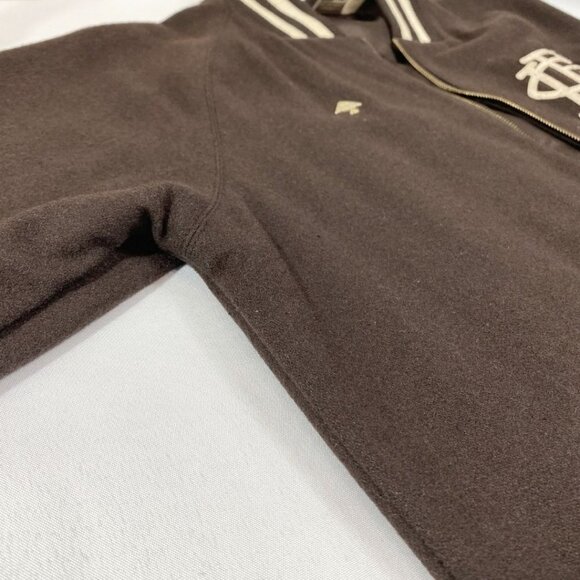 LRG MEN'S BROWN THE NATURAL WOOL BLEND EMBROIDERED VARSITY JACKET - XL - Picture 10 of 13